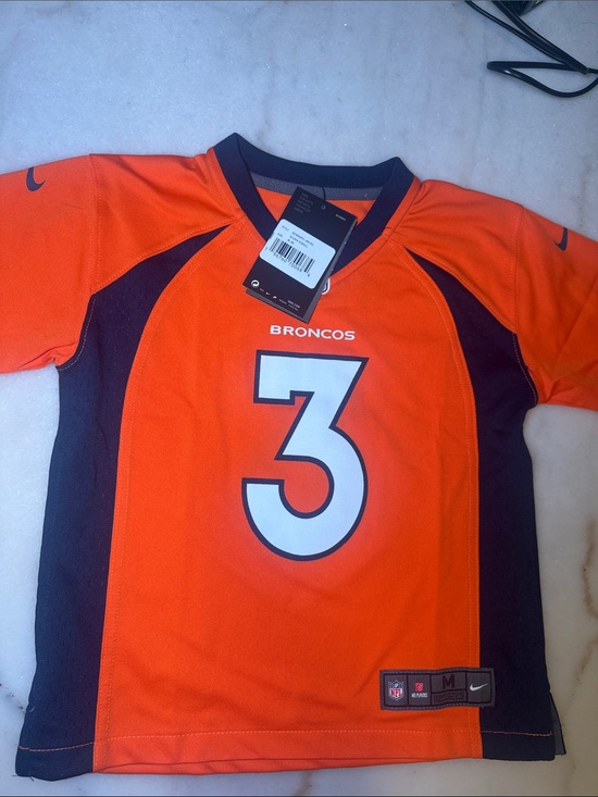 Nike Other - Nike Orange and Navy Broncos #3 Kids Jersey